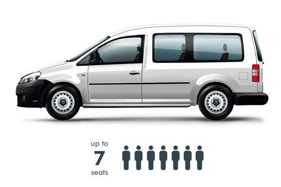 Volkswagen Caddy MAXI 7 Seats Minibus